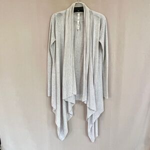 Lululemon Universal Knit Sweater Wrap Open Front Heather Gray Size 6 EUC